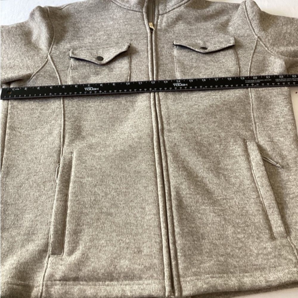 Mountain Khakis Sweater Jacket Men’s Size Large Color Tan Full Zip Pockets - Picture 5 of 10